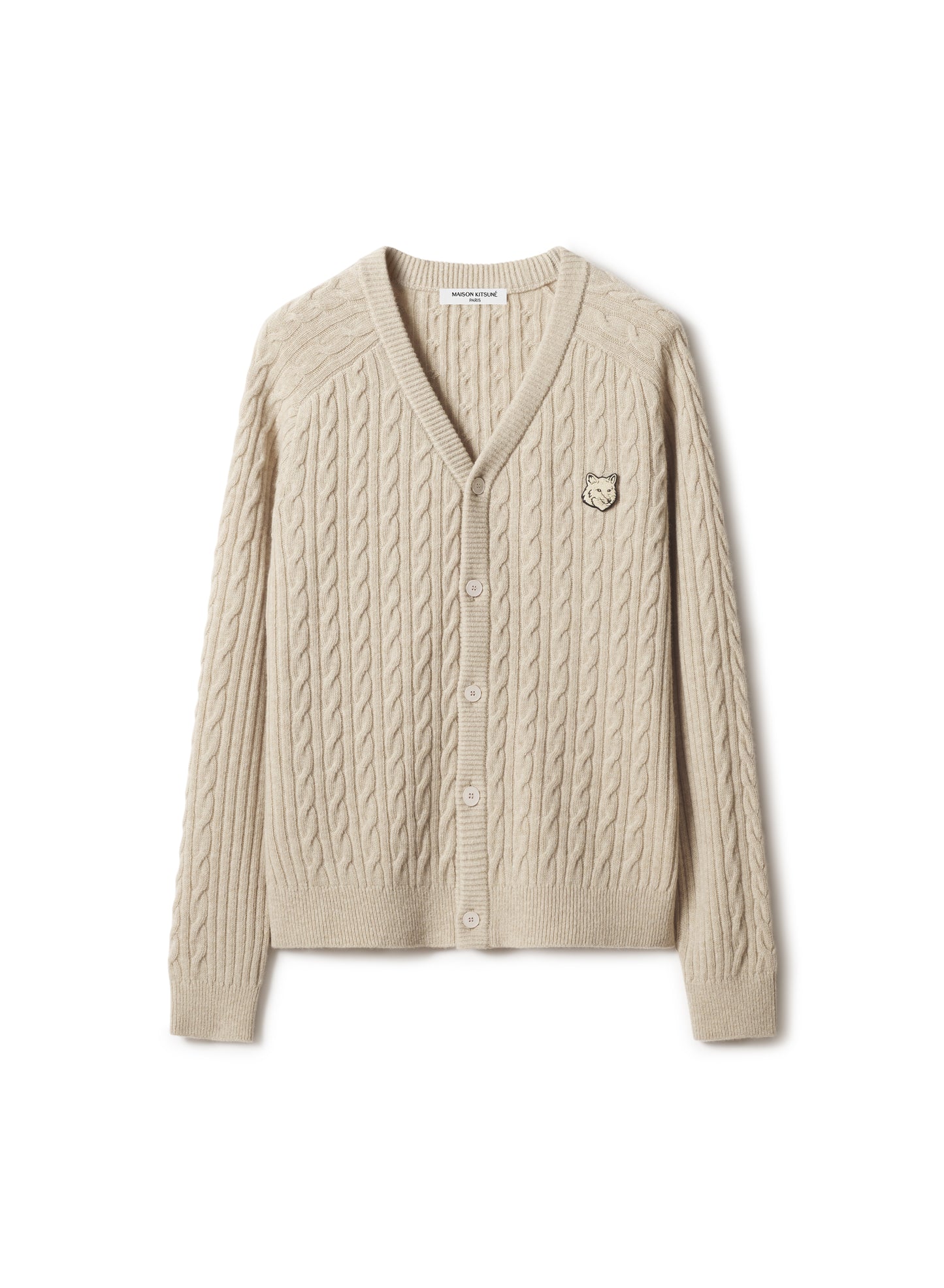 FOX HEAD CABLE KNIT COMFORT CARDIGAN