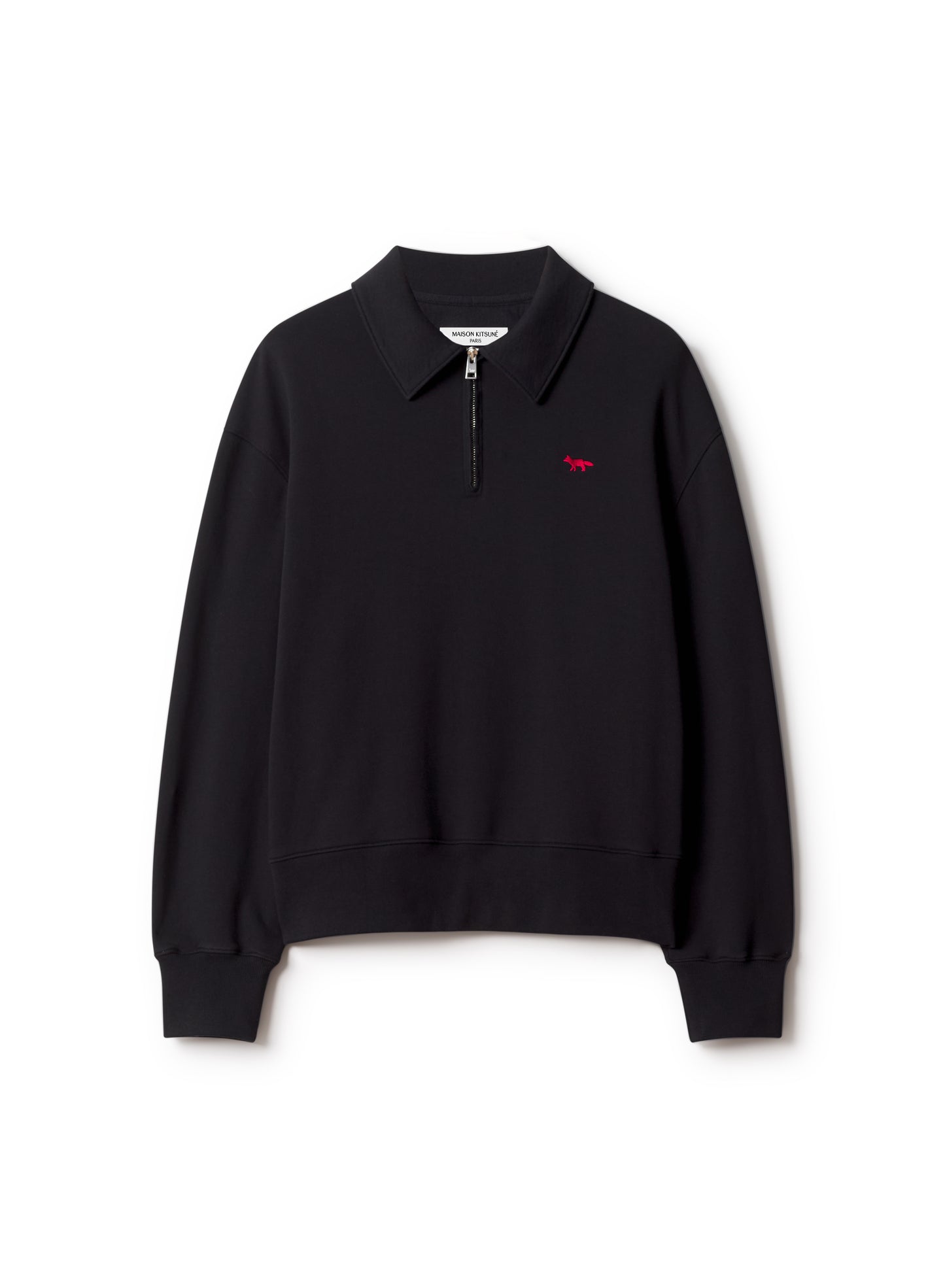 PROFILE FOX ZIPPED POLO SWEATSHIRT