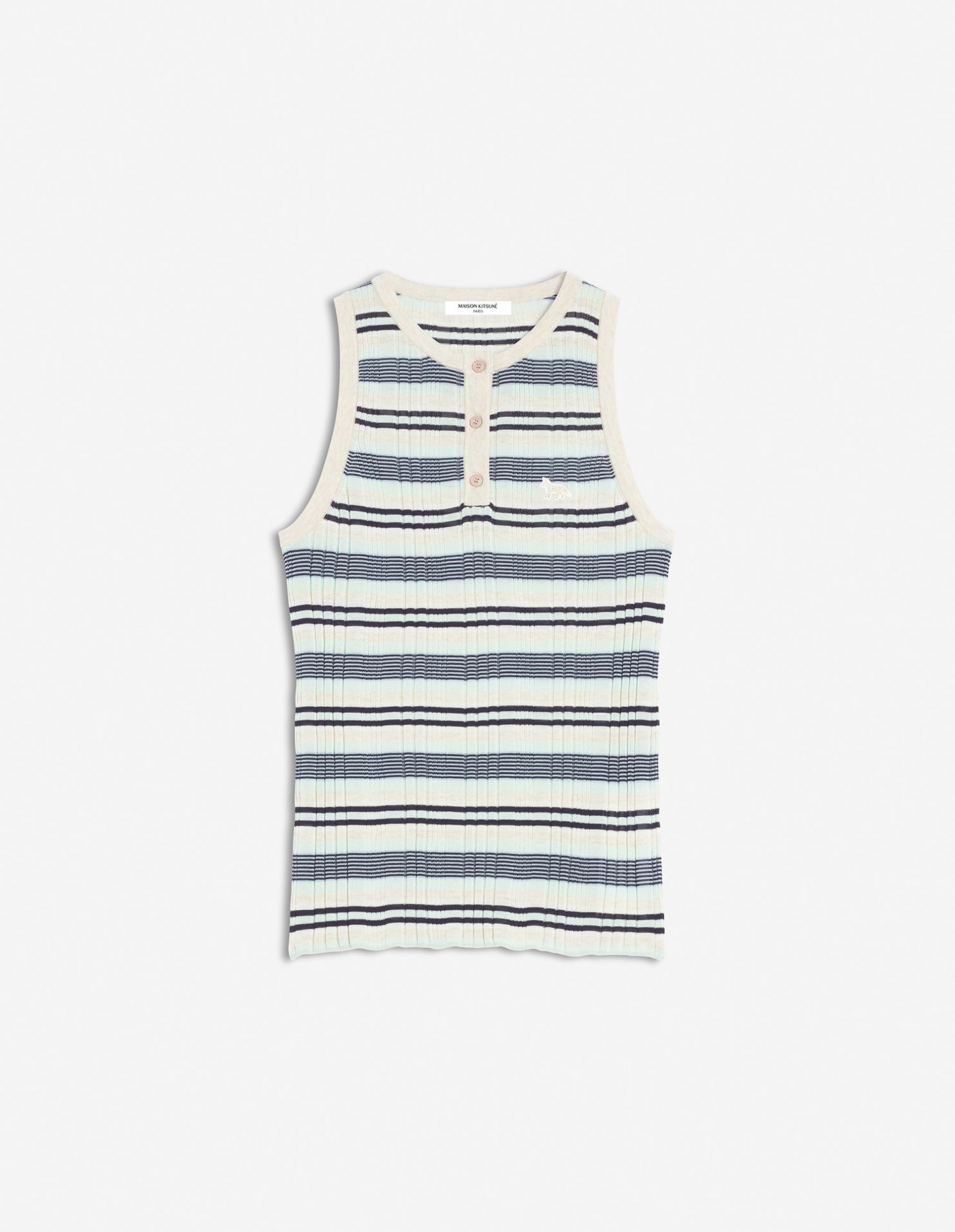 FINE RIB STRIPED TANK TOP