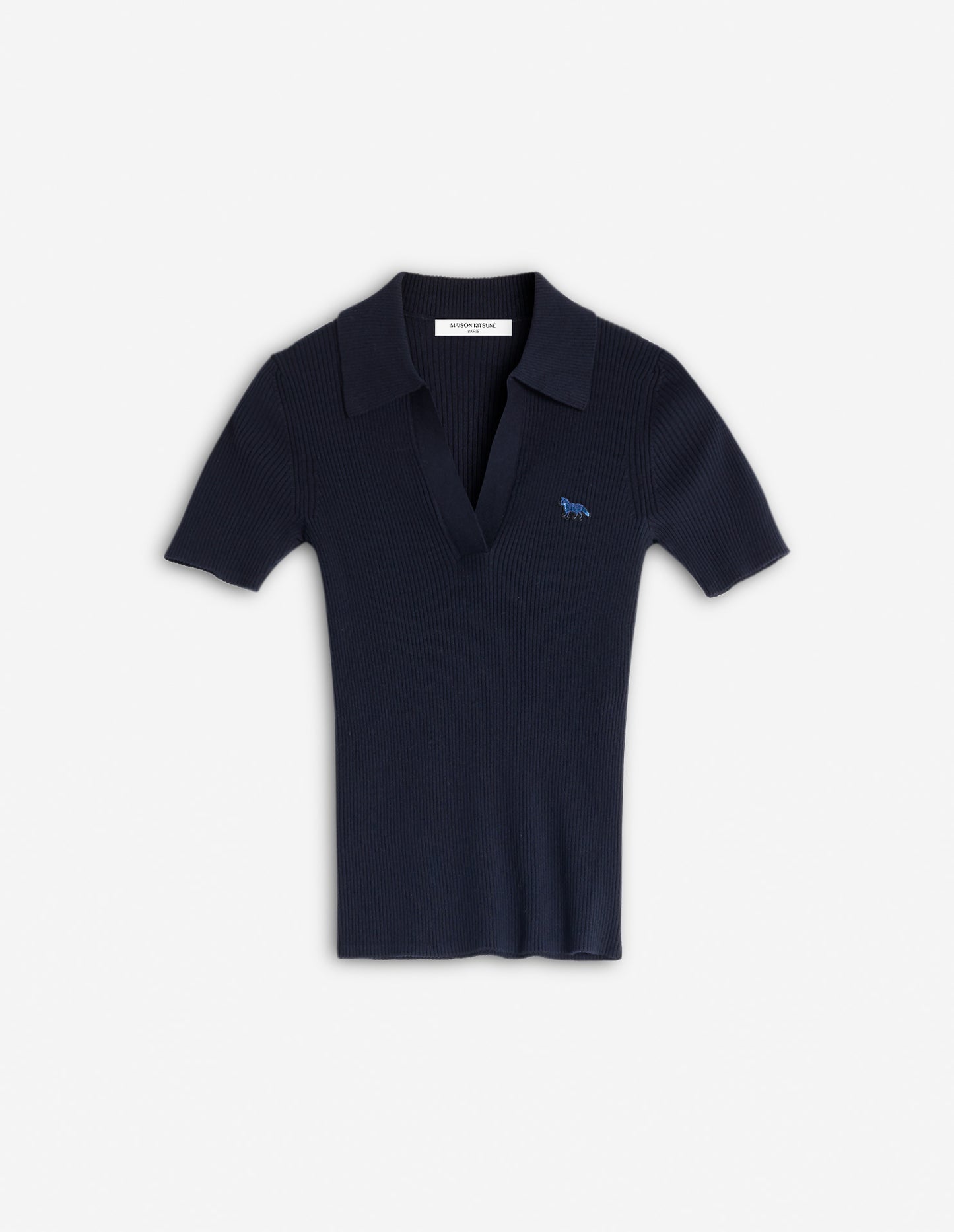 BABY FOX PATCH FINE RIBBED POLO