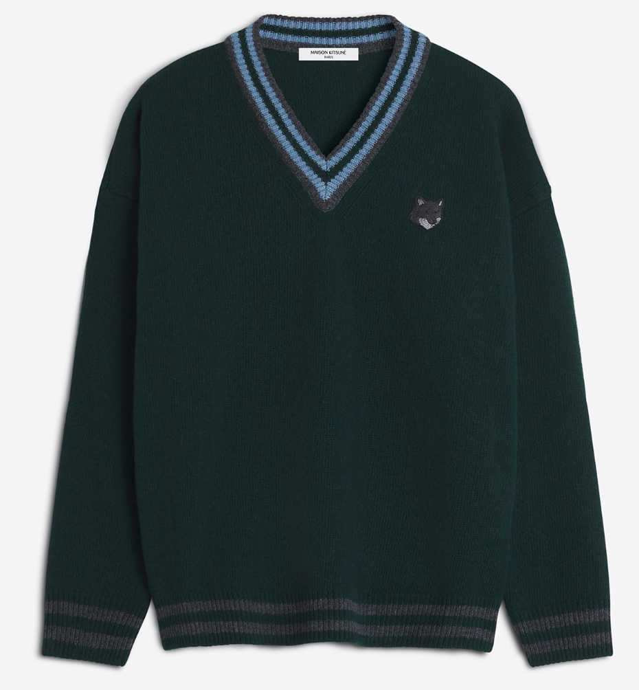 BOLD FOX HEAD PATCH COMFORT JUMPER BOTTLE GREEN-L