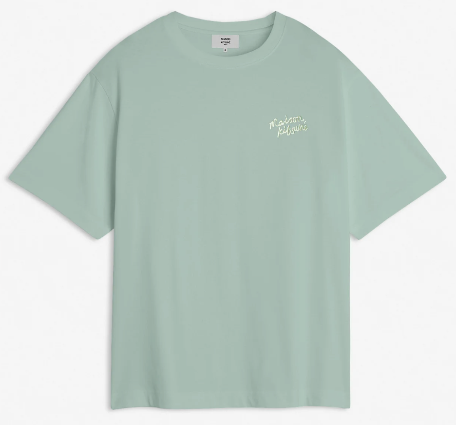 MAISON KITSUNE HANDWRITING EMBROIDERY OVERSIZE TEE