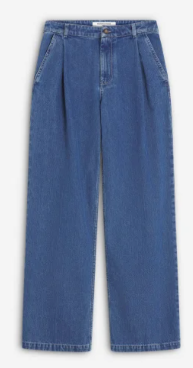 PLEATED DENIM PANTS