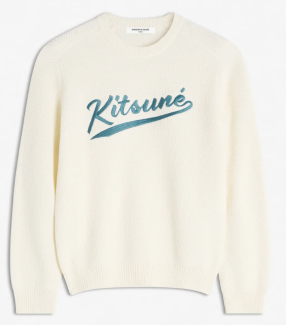 KITSUNE VARSITY EMBROIDERED MESH JUMPER