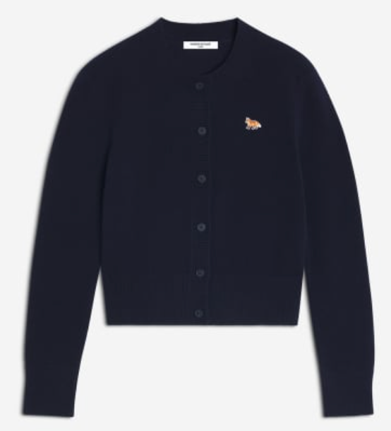 BABY FOX LAMBSWOOL FITTED CARDIGAN
