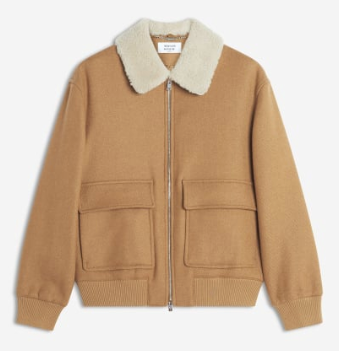 SHEARLING COLLAR JACKET