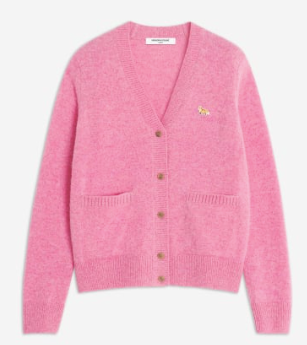 BABY FOX LAMBSWOOL BOXY CARDIGAN
