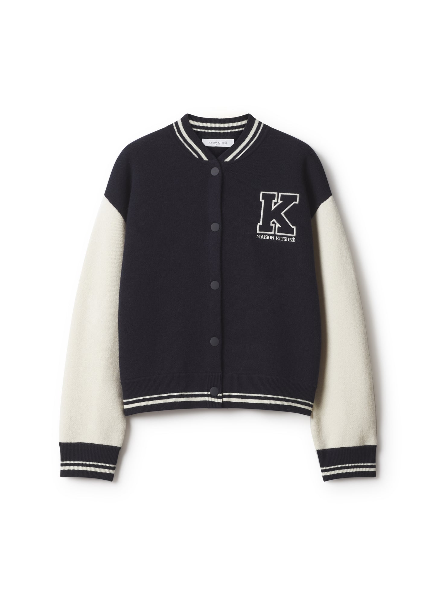 COLLEGE KNITTED BOMBER CARDIGAN