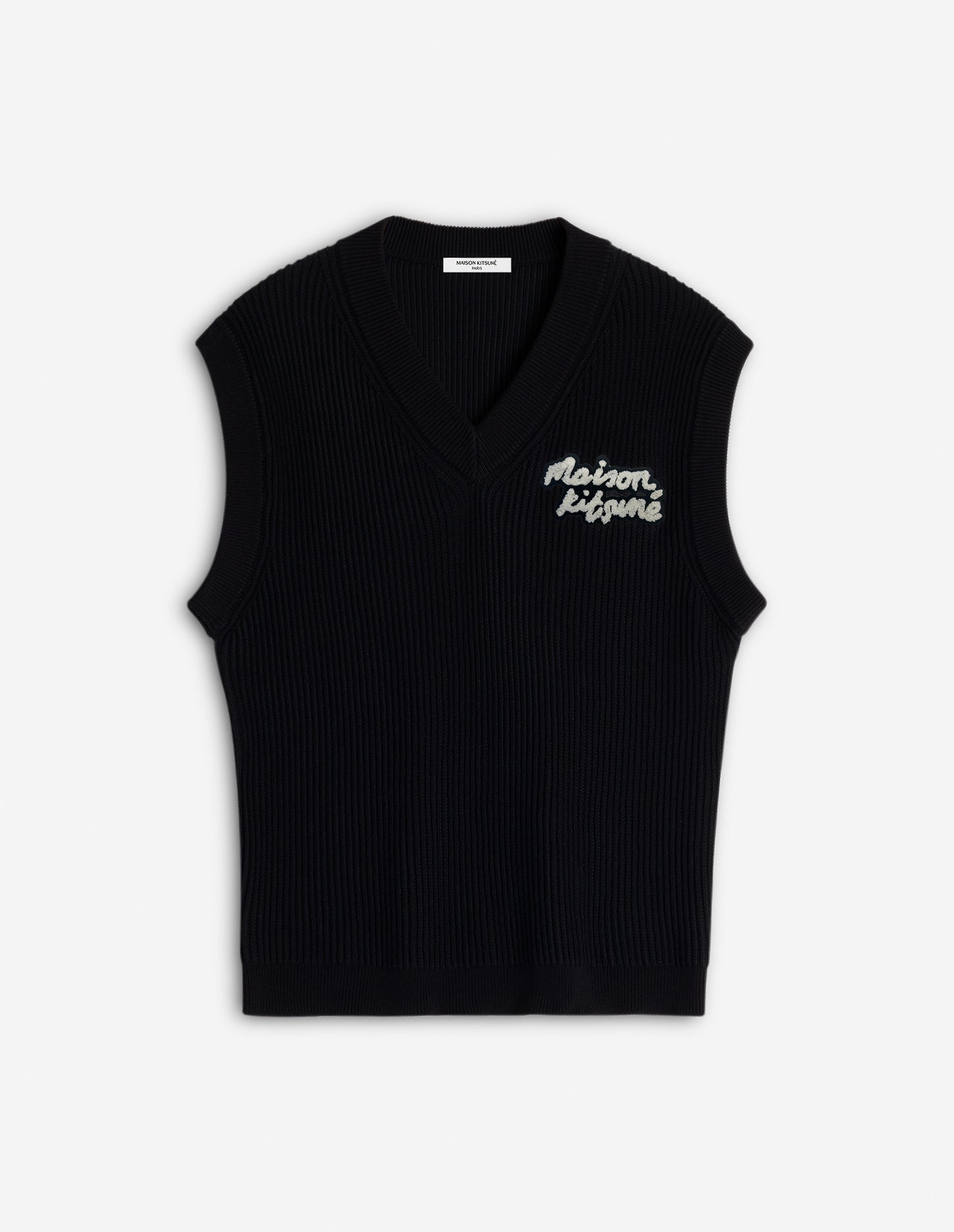MAISON KITSUNE HANDWRITING RIBBED VEST