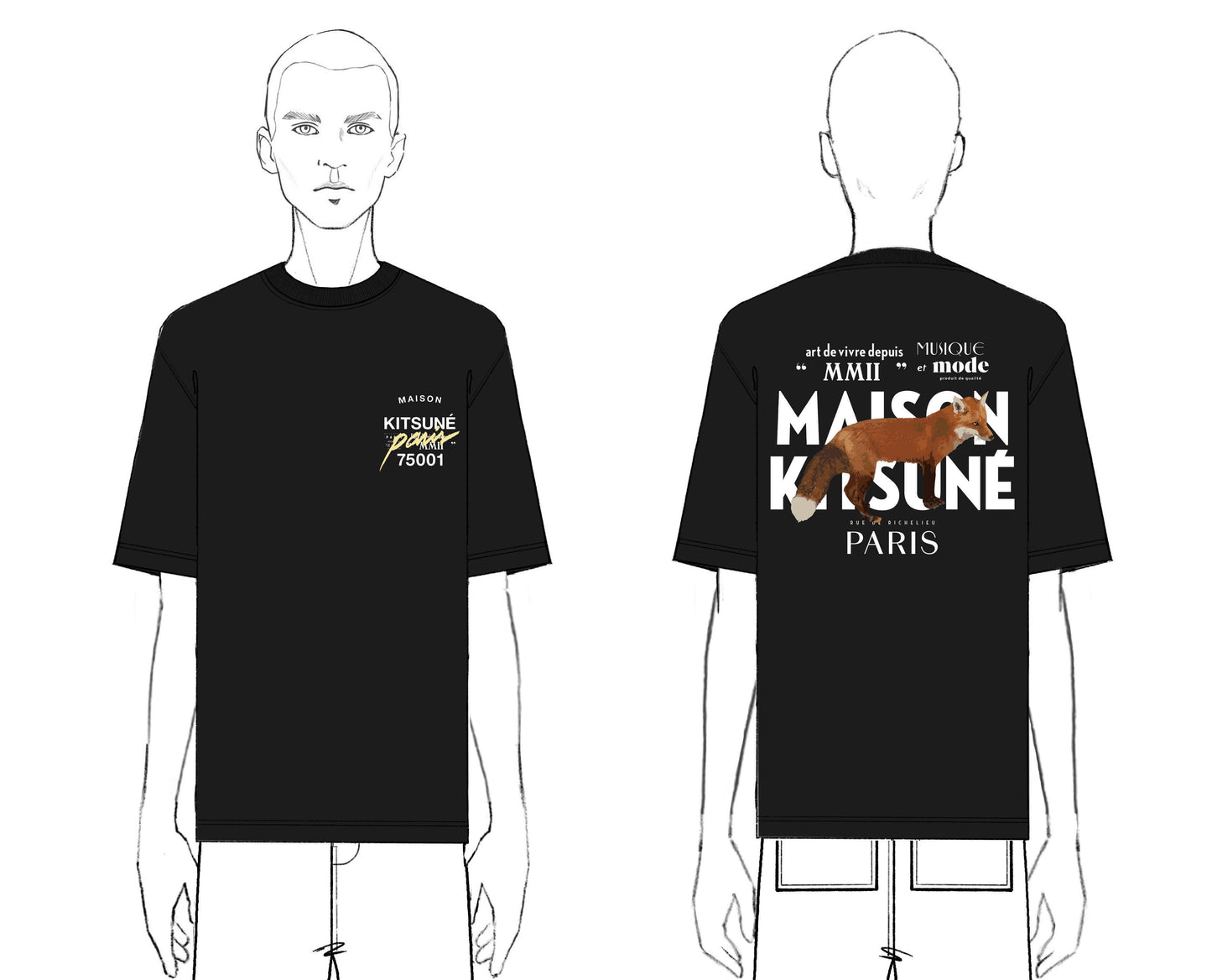 MMII PROFILE FOX OVERSIZE TEE-SHIRT