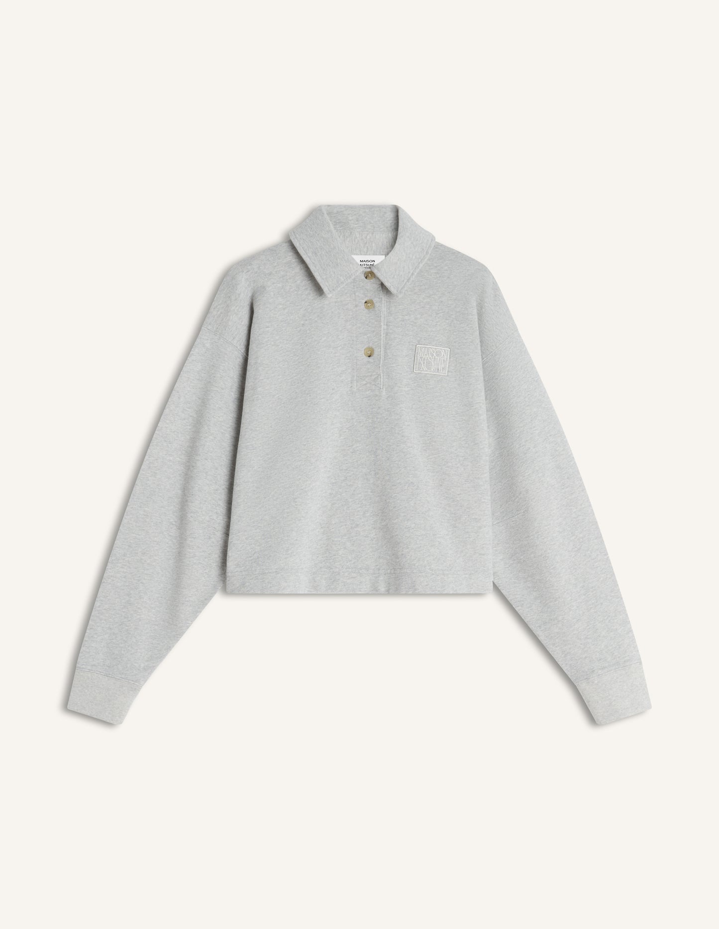 MAISON KITSUNÉ STAMP POLO SWEATSHIRT