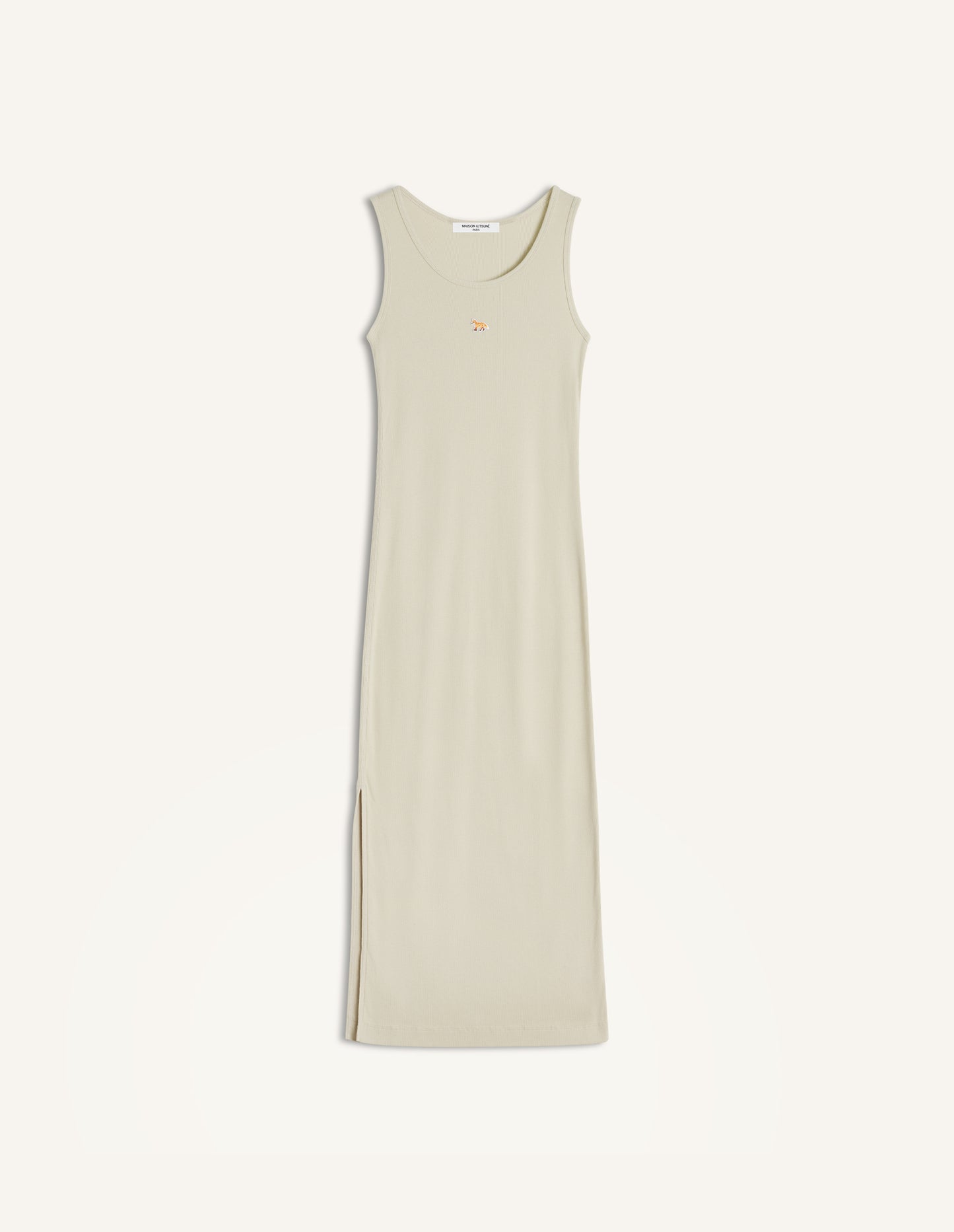 NATURAL BABY FOX RIBBED TANK DRESS