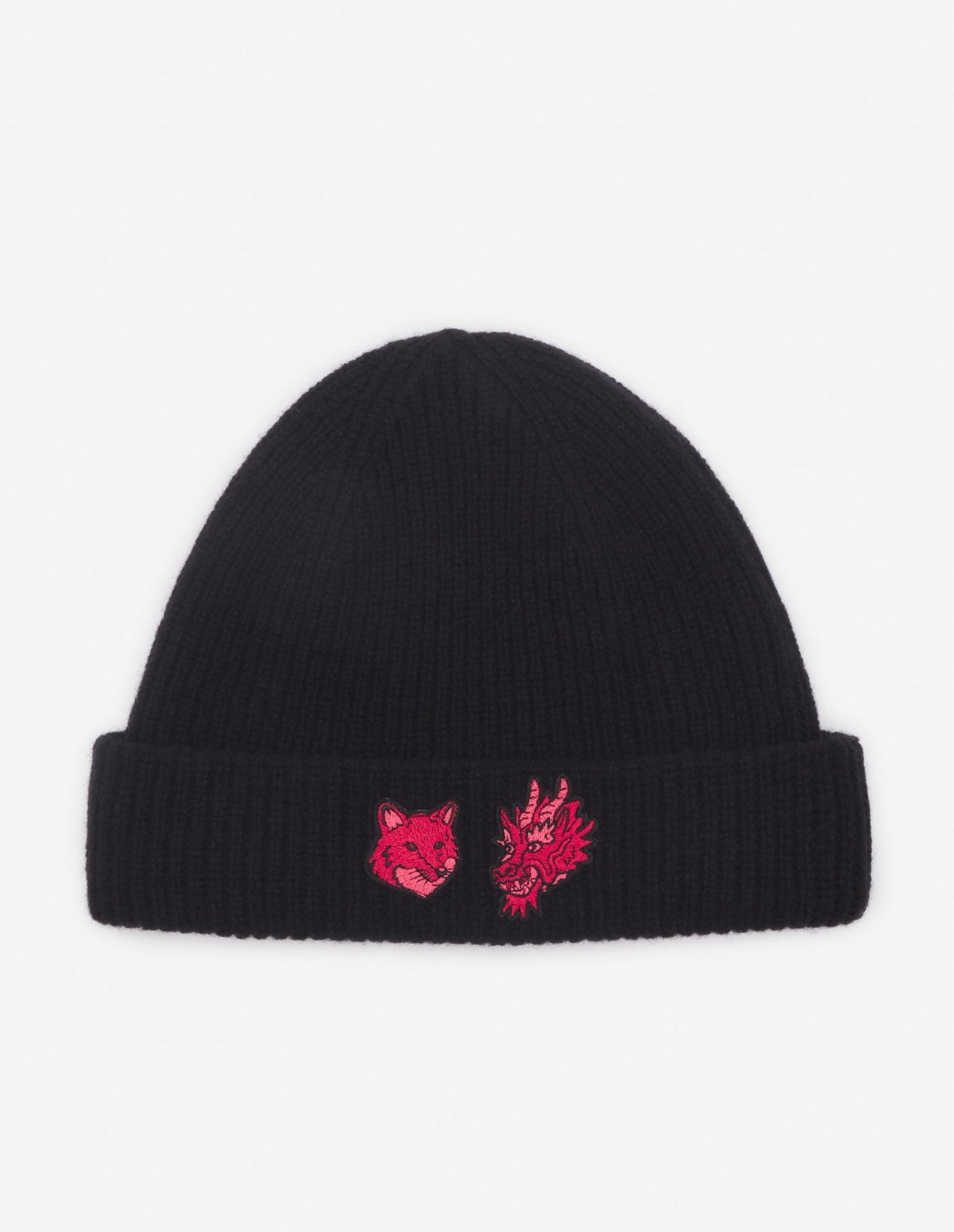 DOUBLE PATCH FOX & DRAGON BEANIE