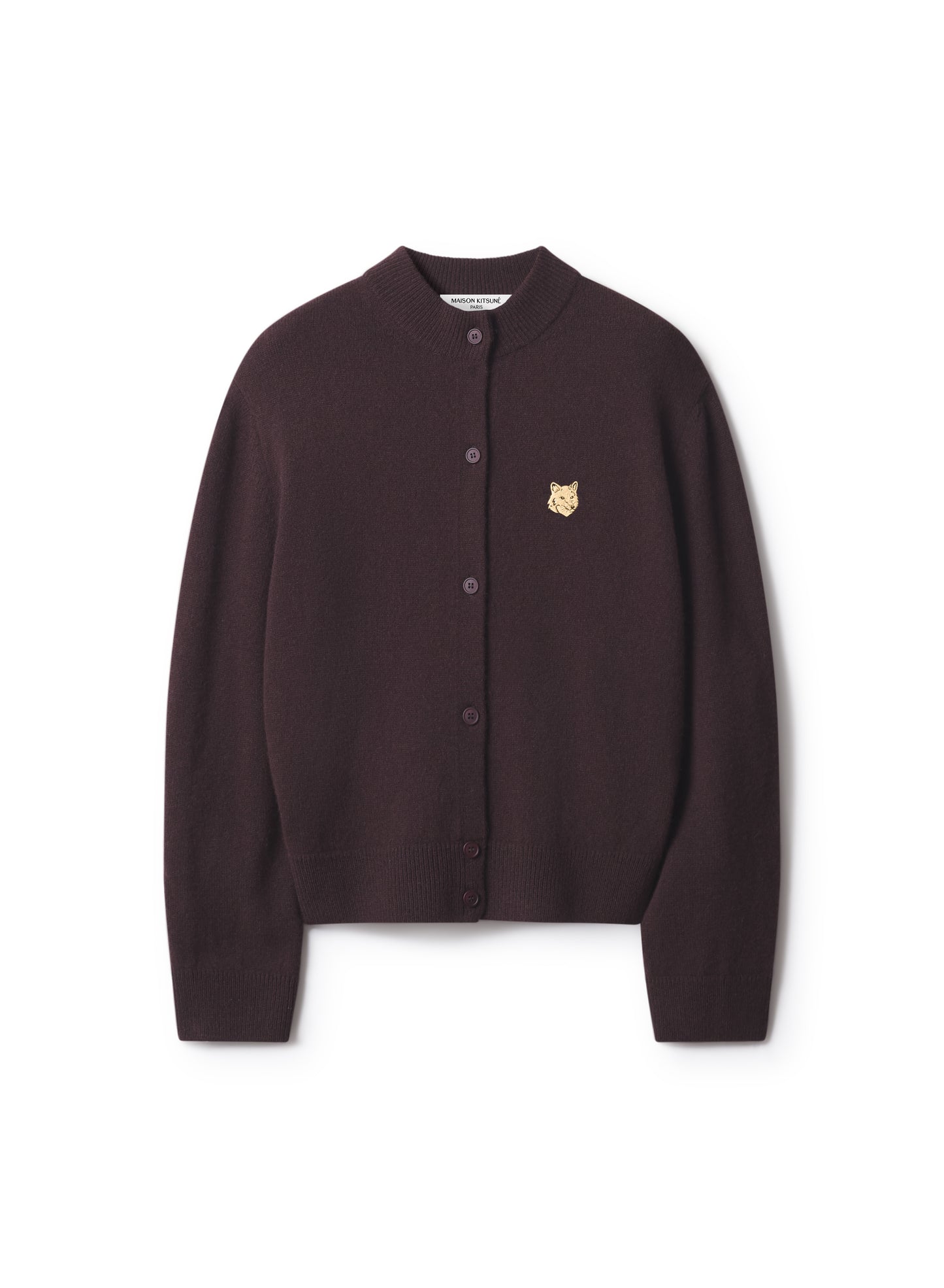 FOX HEAD LAMBSWOOL HIGH NECK CARDIGAN