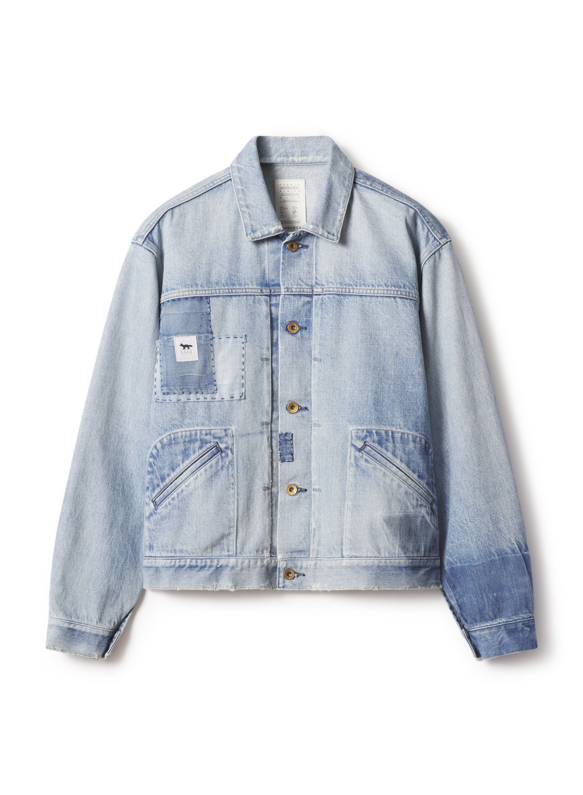 MAISON KITSUNÉ X KURO PATCHWORK DENIM JACKET