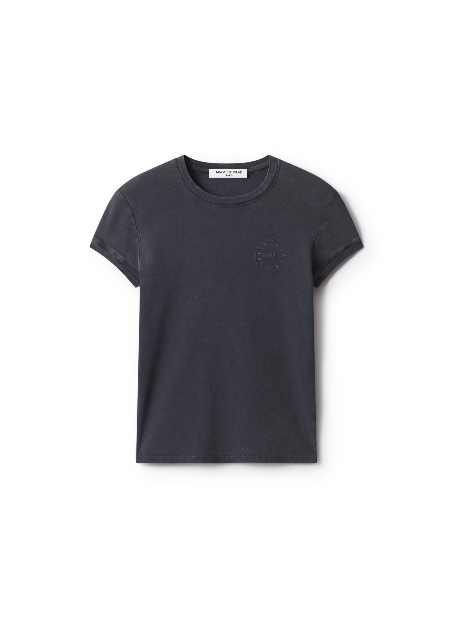 CIRCLE STAMP FADED FITTED TEE-SHIRT