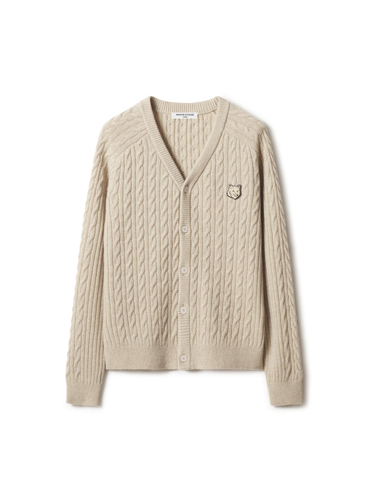FOX HEAD CABLE KNIT COMFORT CARDIGAN