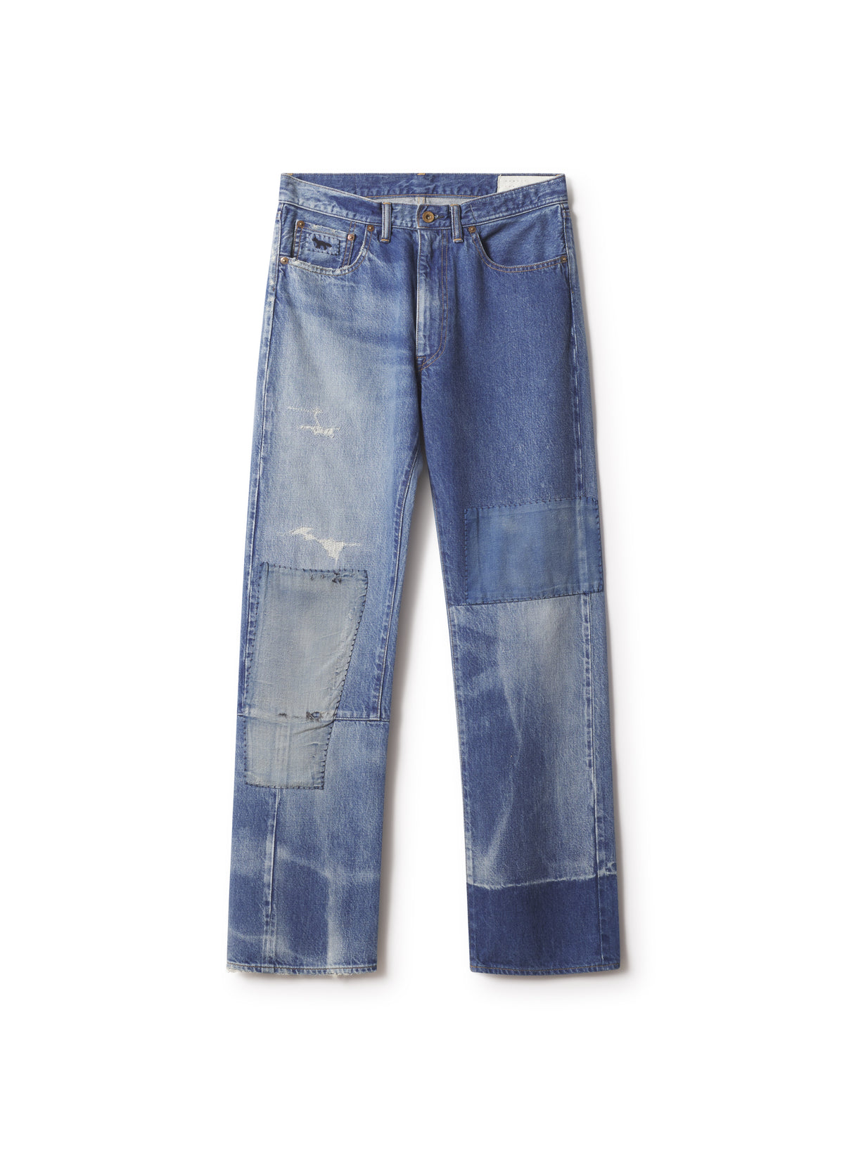 MAISON KITSUNÉ X KURO PATCHWORK DENIM PANTS