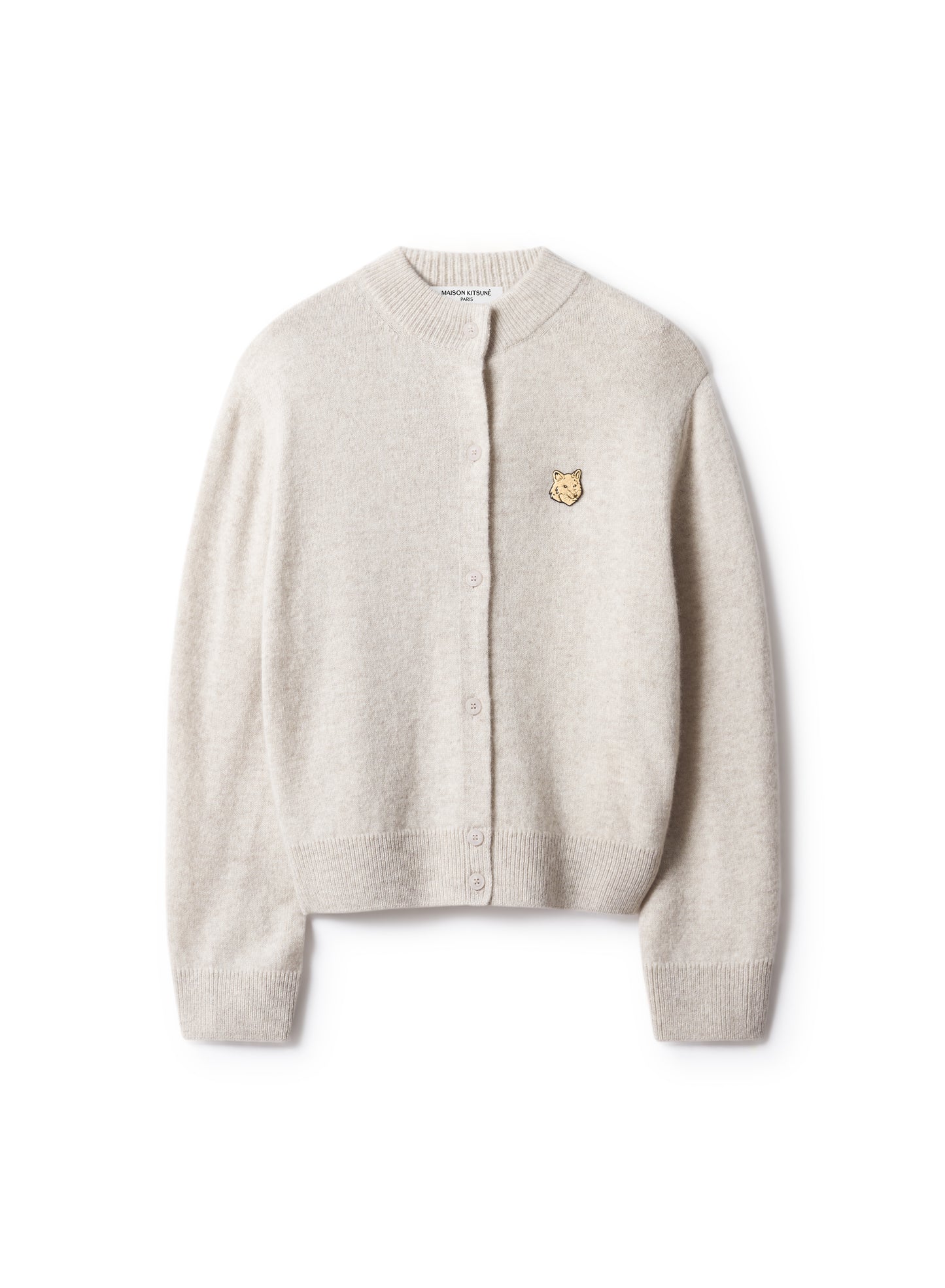 FOX HEAD LAMBSWOOL HIGH NECK CARDIGAN