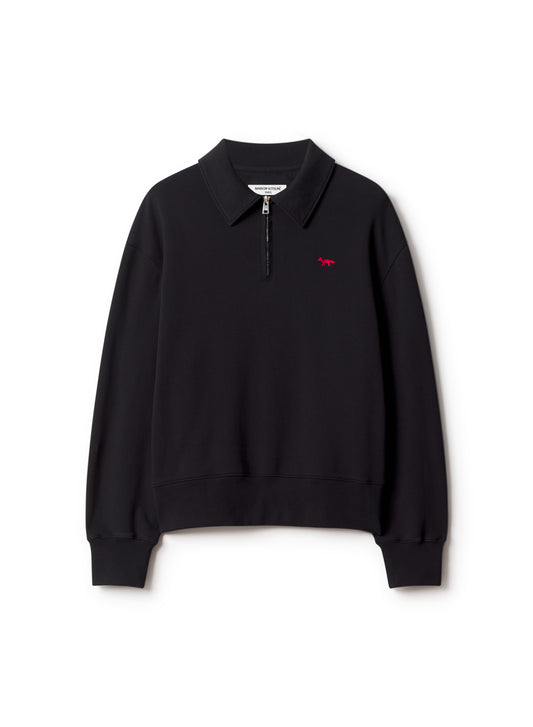 PROFILE FOX ZIPPED POLO SWEATSHIRT