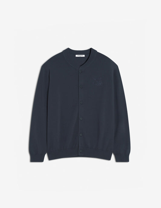 BOLD FOX HEAD EMBROIDERED KNITTED BLOUSON
