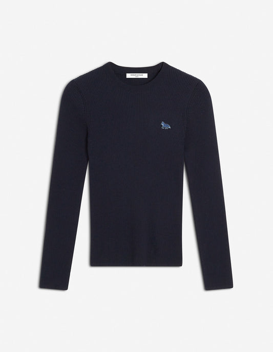 BABY FOX PATCH FINE RIBBED JUMPER