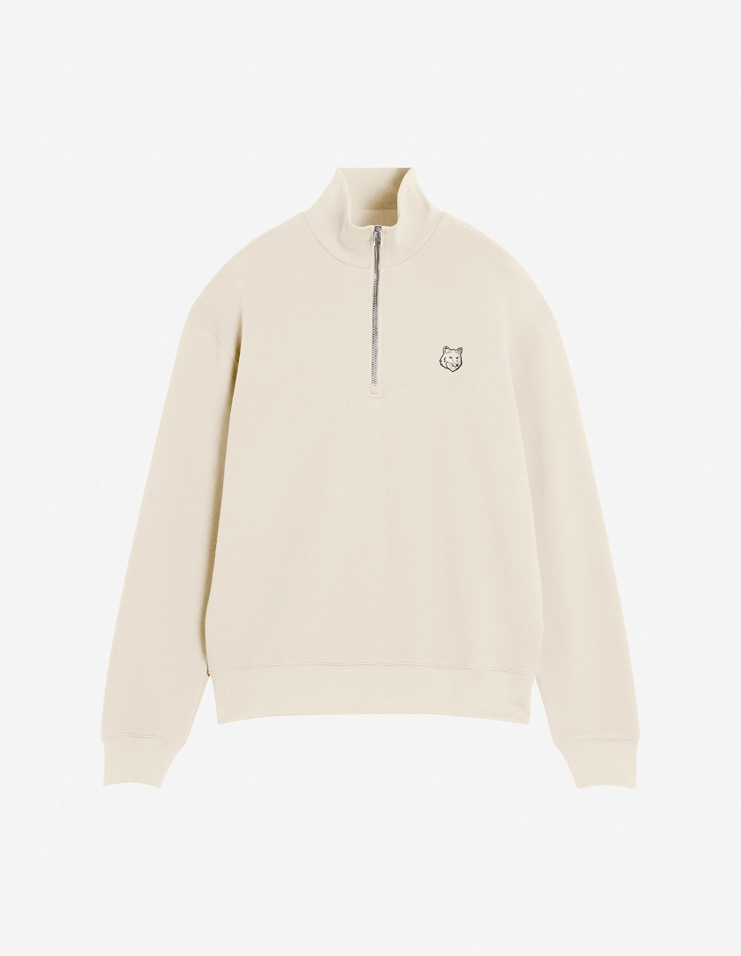 BOLD FOX HEAD PATCH COMFORT HALF ZIPPED SWEATSHIRT