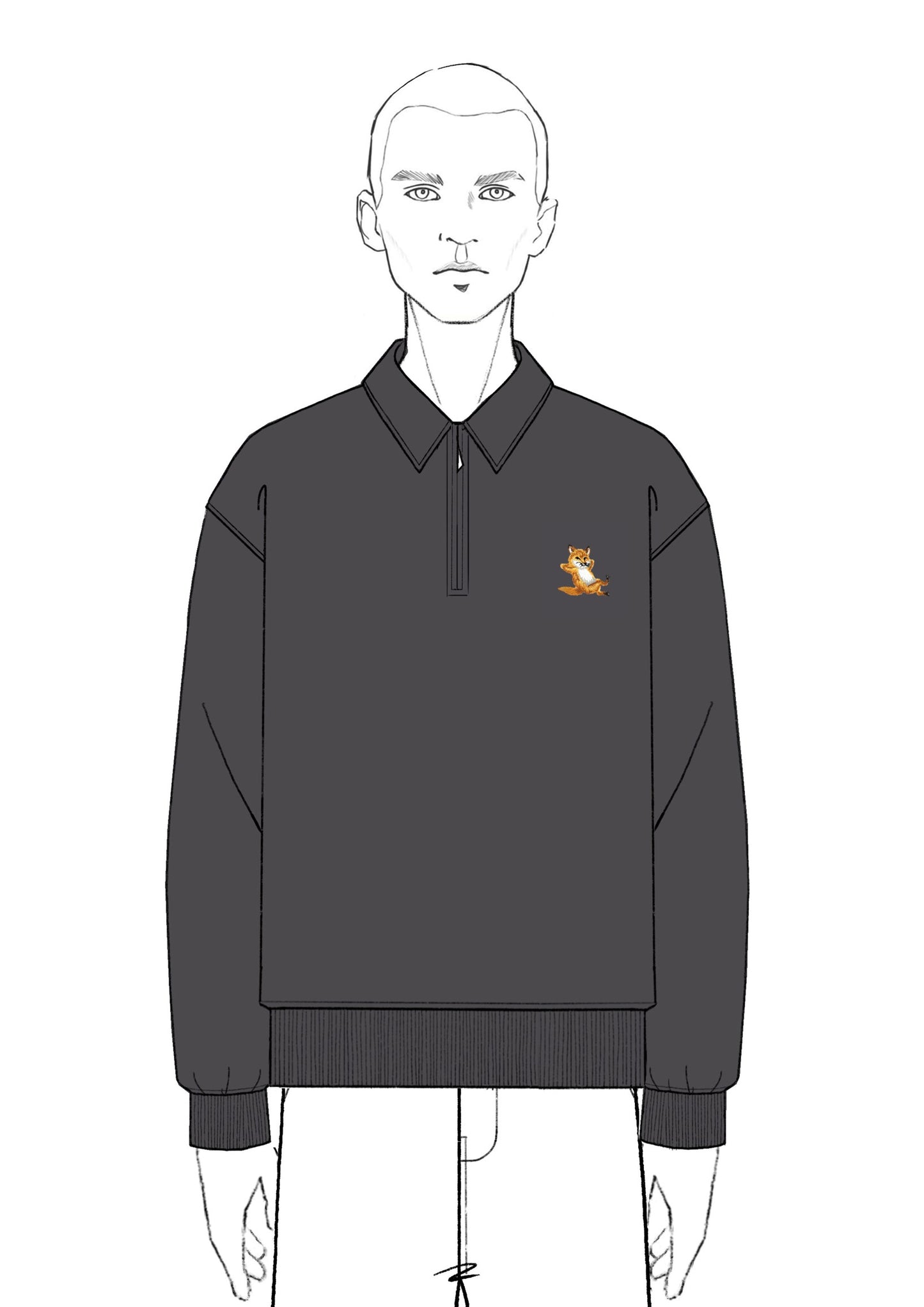 CHILLAX FOX POLO SWEATSHIRT