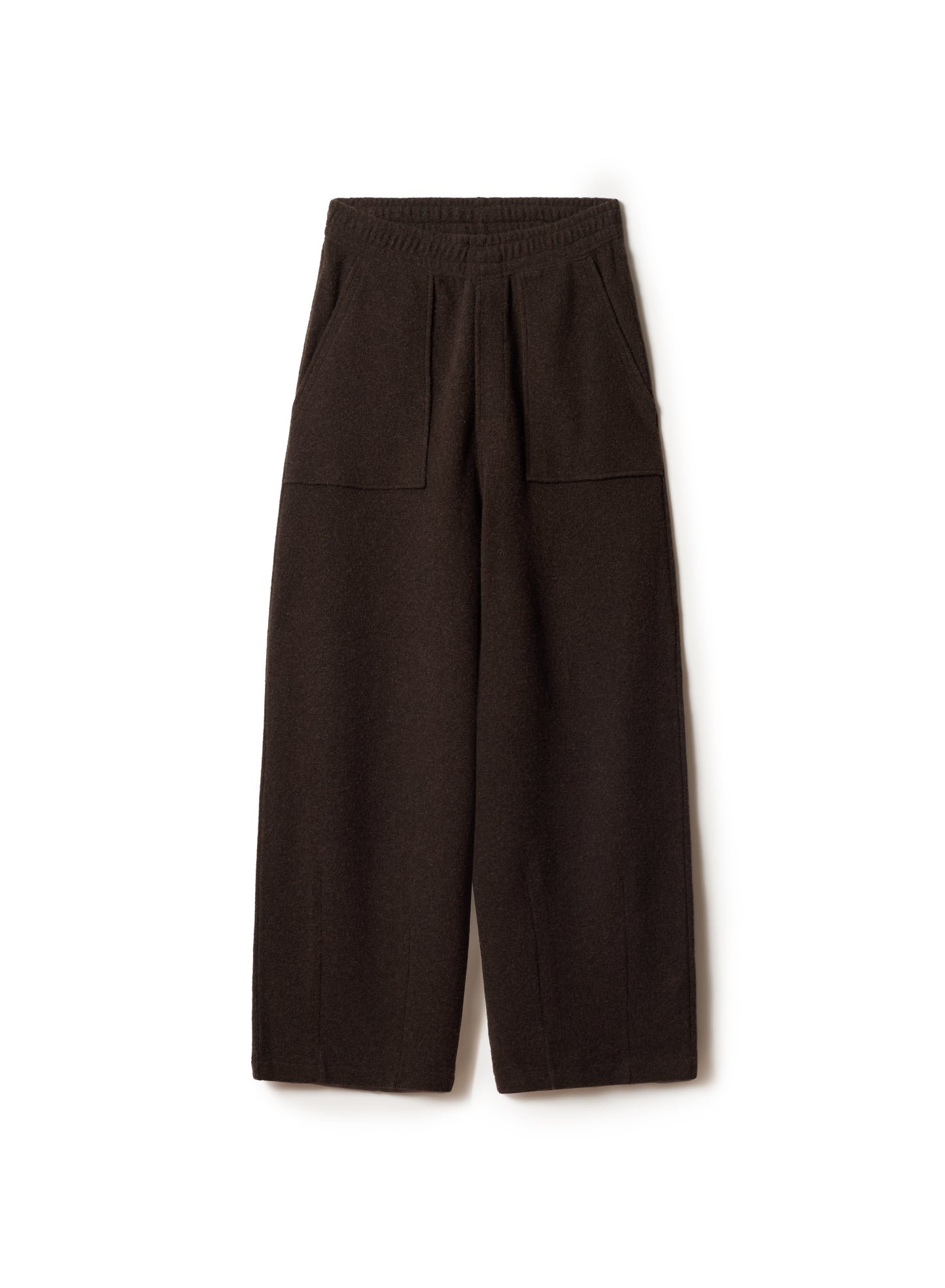 WOOL FLEECE WIDE LEG JOG PANTS