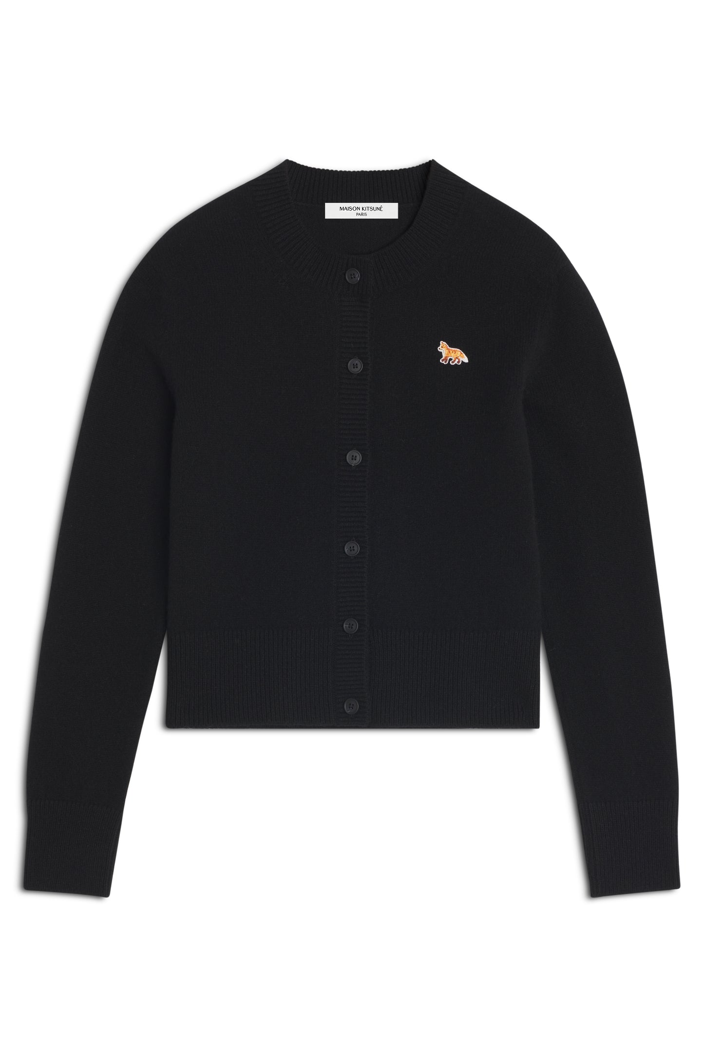 BABY FOX LAMBSWOOL FITTED CARDIGAN