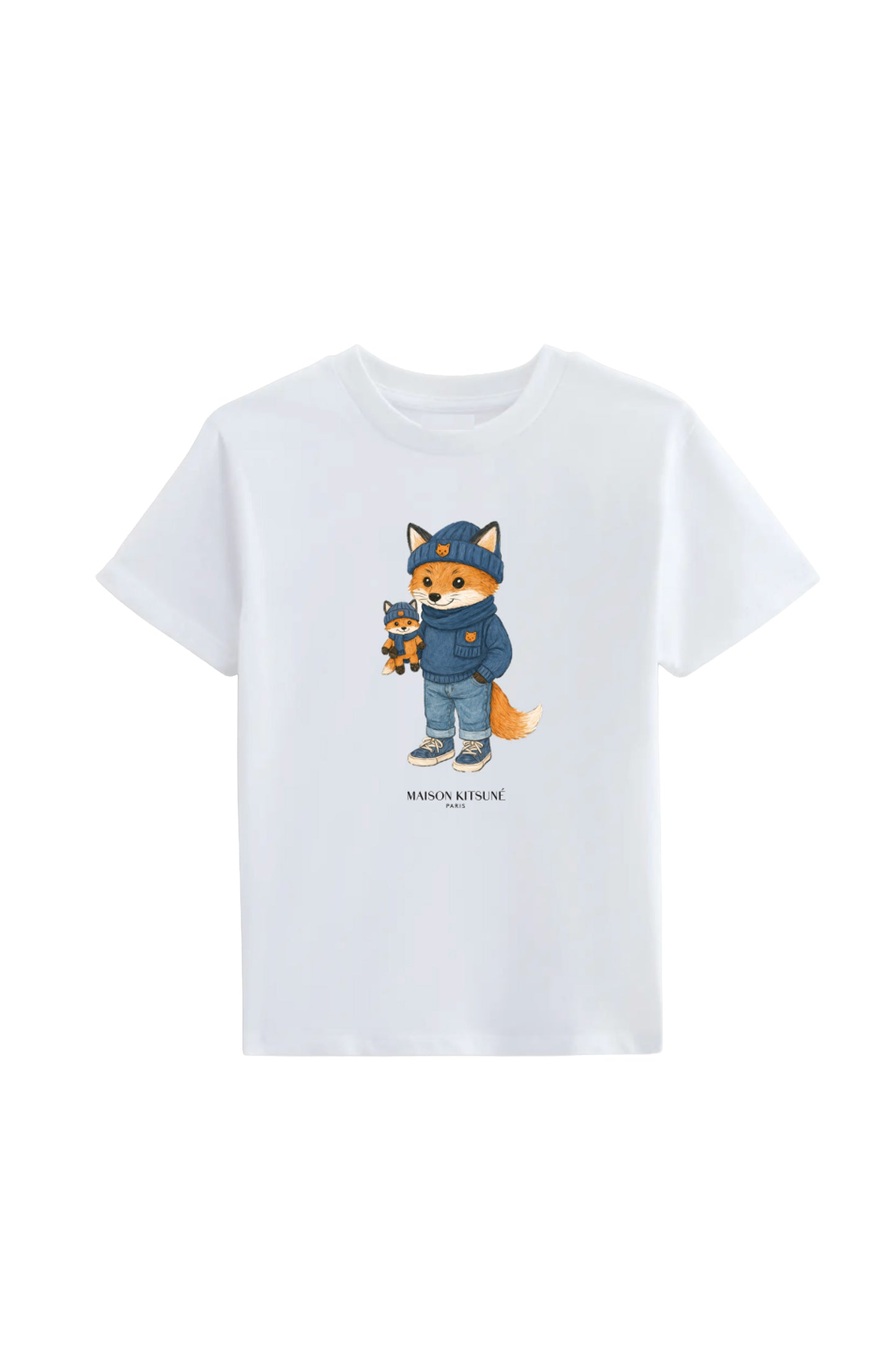 WINTER DRESSED KIDDY FOX KID TEE-SHIRT