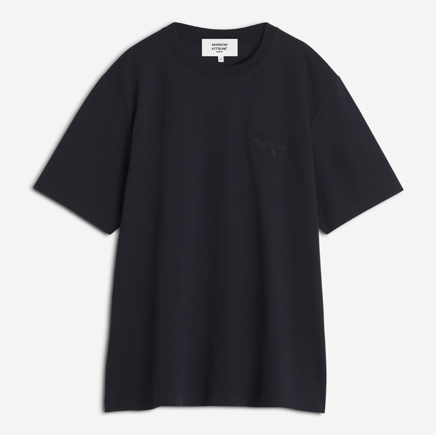 FESTIVE PROFILE FOX PATCH COMFORT TEE-SHIRT BLACK