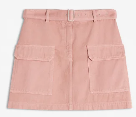 BELTED UTILITY MINI SKIRT