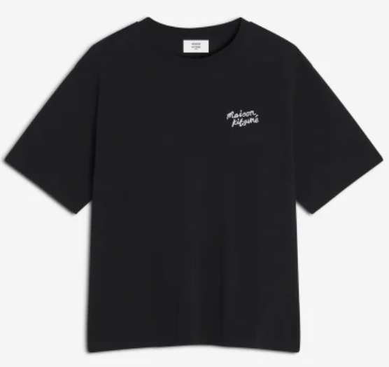 MAISON KITSUNE HANDWRITING EMBROIDERY OVERSIZE TEE