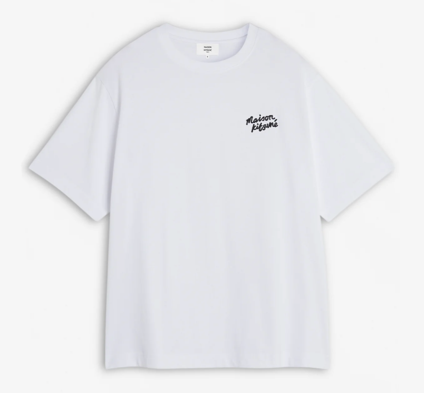 MAISON KITSUNE HANDWRITING EMBROIDERY OVERSIZE TEE