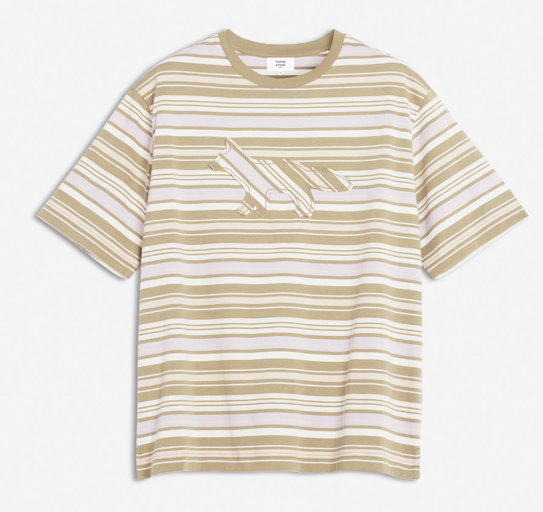 CRAFTED PROFILE FOX STRIPED OVERSIZE TEE-SHIRT