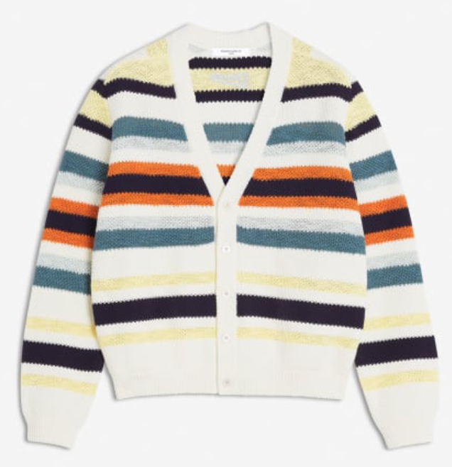 COMFORT STRIPED CARDIGAN