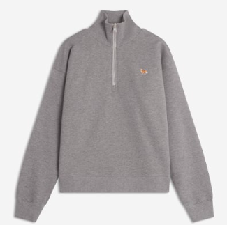 BABY FOX HALF ZIPPED SWEATSHIRT