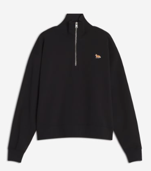 BABY FOX HALF ZIPPED SWEATSHIRT