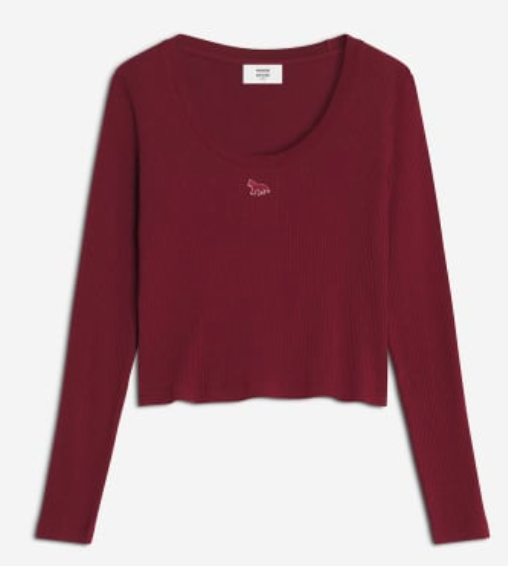 RIBBED BABY FOX LONG SLEEVE TEE-SHIRT