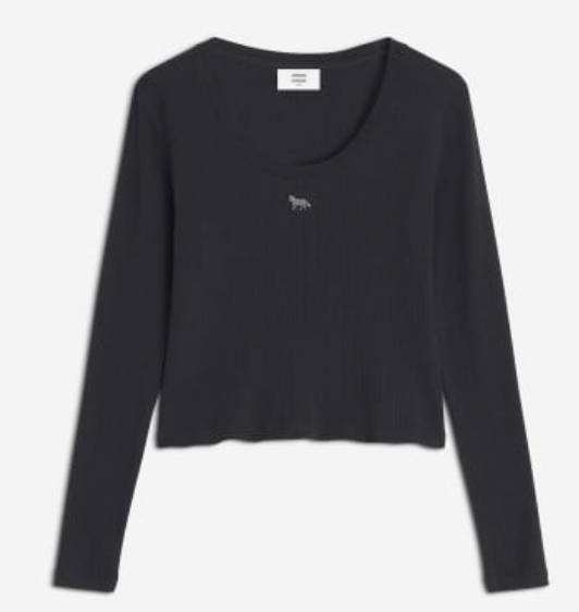 RIBBED BABY FOX LONG SLEEVE TEE-SHIRT