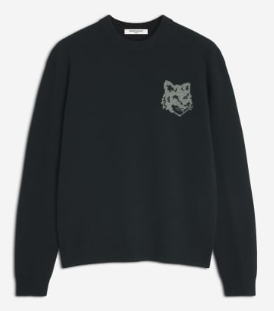 FOX HEAD INTARSIA MERINO JUMPER