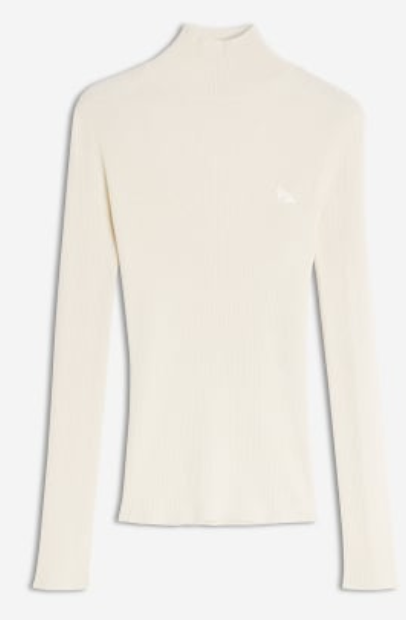 BABY FOX FINE WOOL RIB TURTLENECK JUMPER