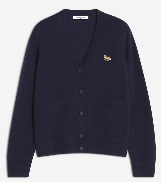 BABY FOX LAMBSWOOL BOXY CARDIGAN