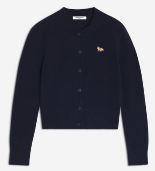 BABY FOX LAMBSWOOL FITTED CARDIGAN