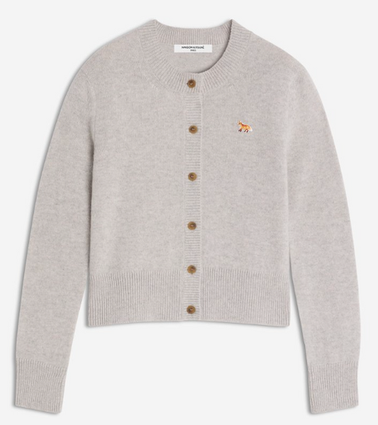 BABY FOX LAMBSWOOL FITTED CARDIGAN
