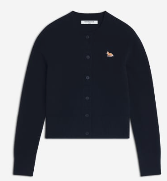 BABY FOX LAMBSWOOL FITTED CARDIGAN
