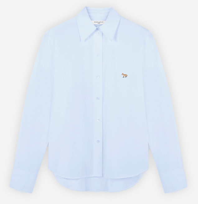 CLASSIC SHIRT WITH BABY FOX PATCH IN COTTON POPLIN