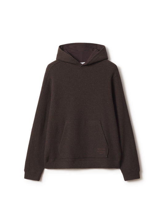 WOOL BLEND FLEECE COMFORT HOODIE