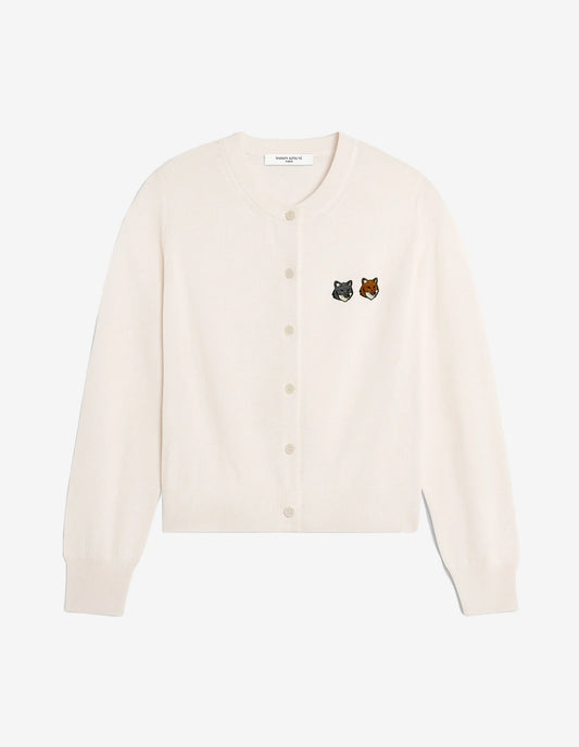 DOUBLE BOLD FOX HEAD PATCH REGULAR CARDIGAN